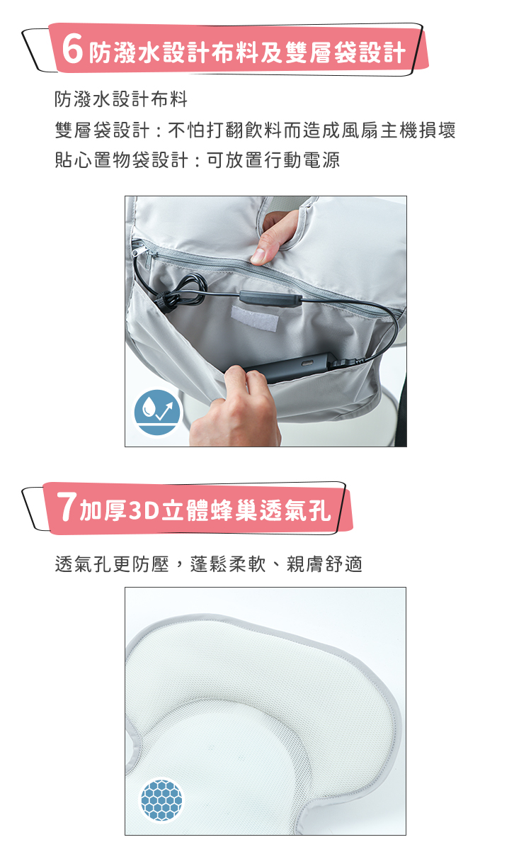 haha kiddo抑菌循環風扇涼墊 文案圖